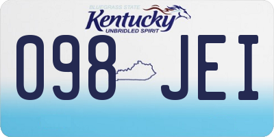 KY license plate 098JEI