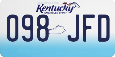 KY license plate 098JFD