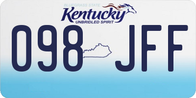 KY license plate 098JFF