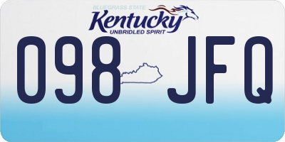 KY license plate 098JFQ