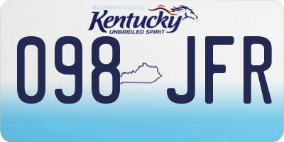 KY license plate 098JFR