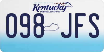 KY license plate 098JFS