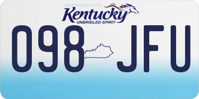 KY license plate 098JFU