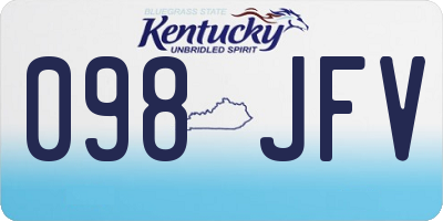 KY license plate 098JFV