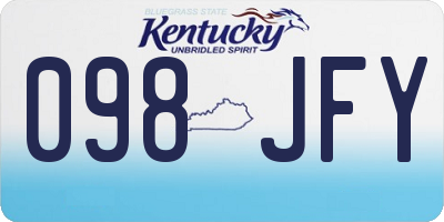 KY license plate 098JFY