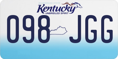KY license plate 098JGG