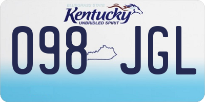 KY license plate 098JGL