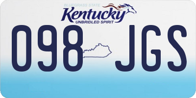 KY license plate 098JGS