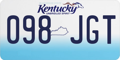 KY license plate 098JGT