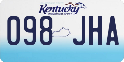 KY license plate 098JHA