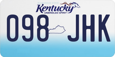 KY license plate 098JHK