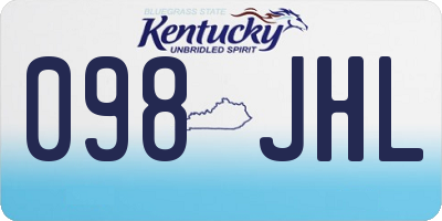 KY license plate 098JHL