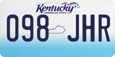 KY license plate 098JHR