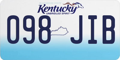 KY license plate 098JIB