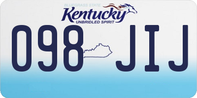 KY license plate 098JIJ
