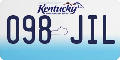 KY license plate 098JIL