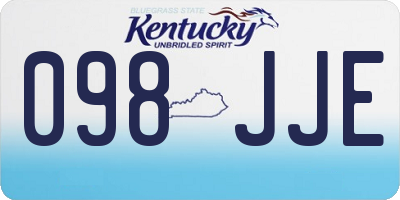 KY license plate 098JJE