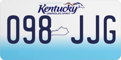 KY license plate 098JJG