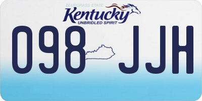 KY license plate 098JJH