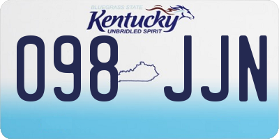 KY license plate 098JJN