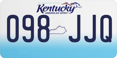 KY license plate 098JJQ
