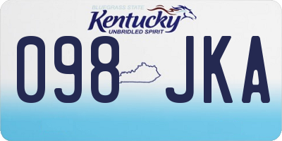 KY license plate 098JKA