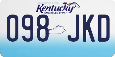 KY license plate 098JKD