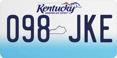 KY license plate 098JKE