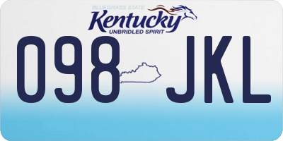 KY license plate 098JKL