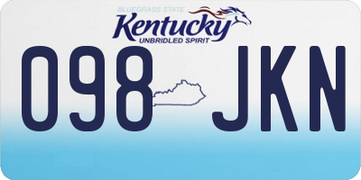 KY license plate 098JKN