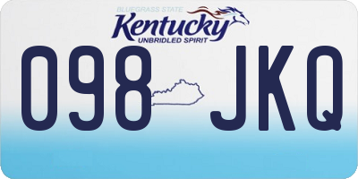 KY license plate 098JKQ