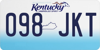 KY license plate 098JKT