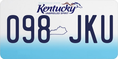 KY license plate 098JKU