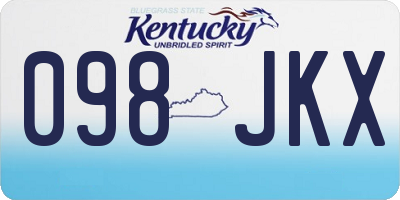 KY license plate 098JKX