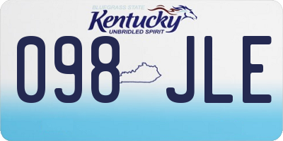 KY license plate 098JLE