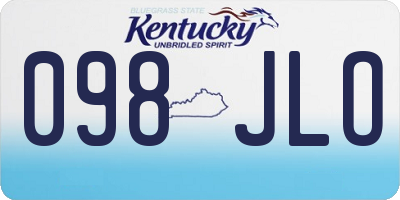 KY license plate 098JLO