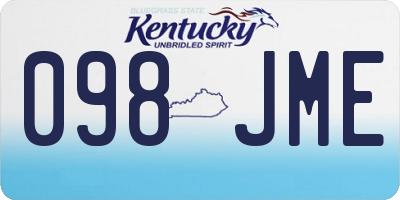 KY license plate 098JME
