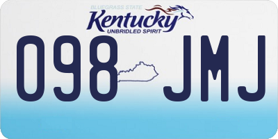 KY license plate 098JMJ