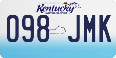 KY license plate 098JMK