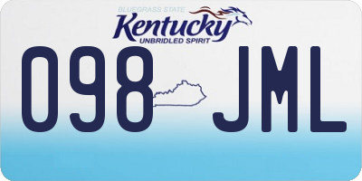 KY license plate 098JML
