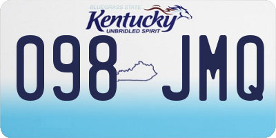 KY license plate 098JMQ