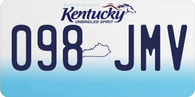 KY license plate 098JMV
