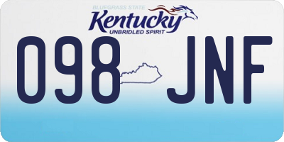 KY license plate 098JNF