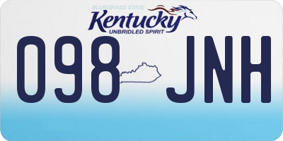 KY license plate 098JNH