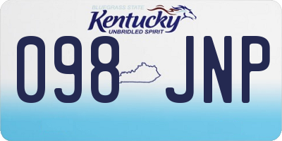KY license plate 098JNP