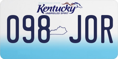 KY license plate 098JOR