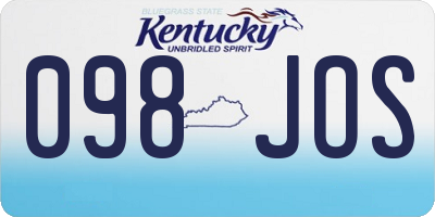 KY license plate 098JOS