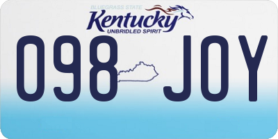 KY license plate 098JOY