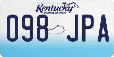 KY license plate 098JPA