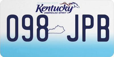 KY license plate 098JPB